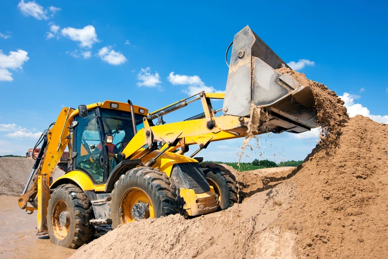 Loader on work
