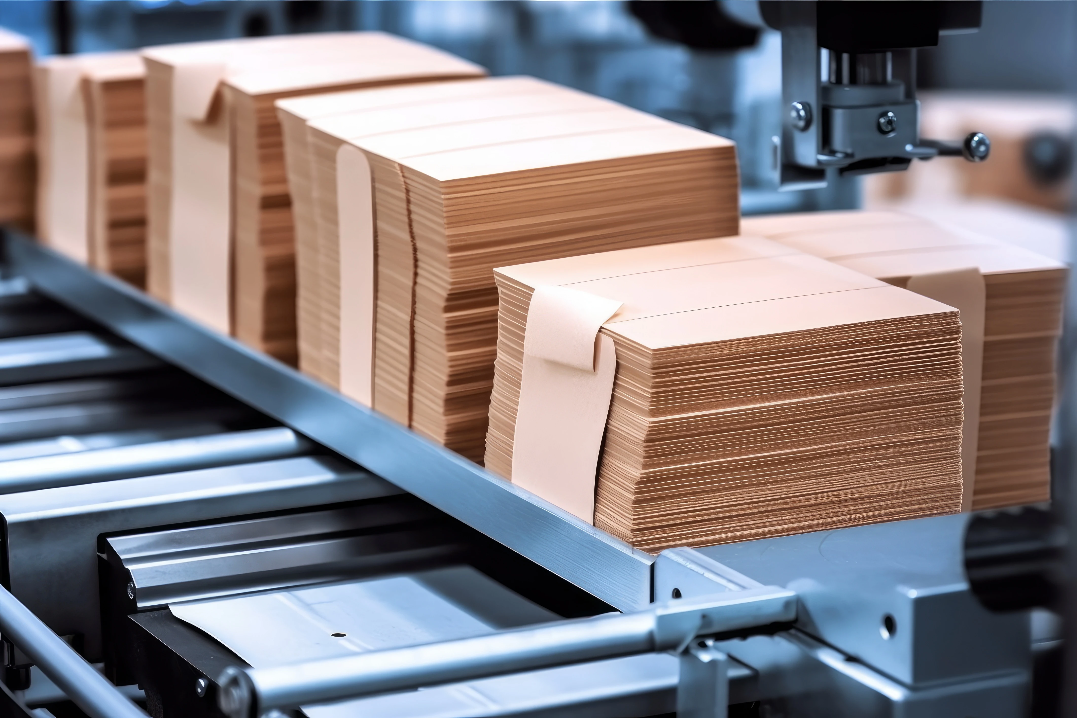Cartons in a Factory line